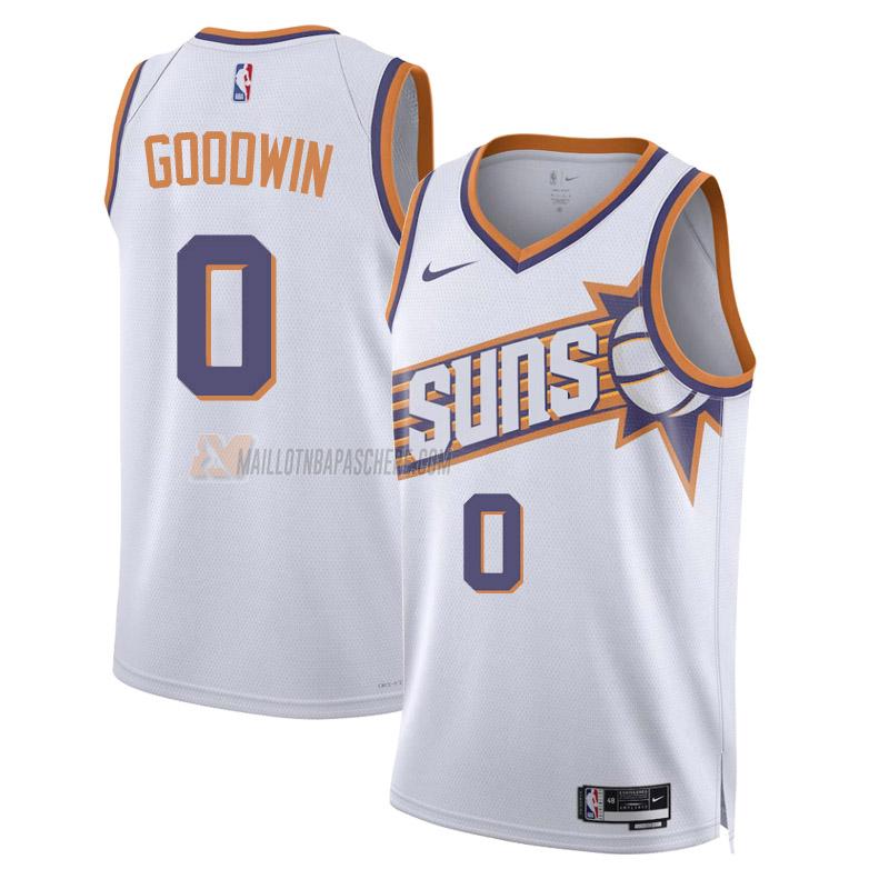 maillot jordan goodwin phoenix suns de 0 homme blanc association edition 2023-24