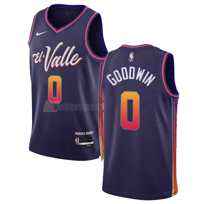 maillot jordan goodwin phoenix suns de 0 homme violet city edition 2023-24