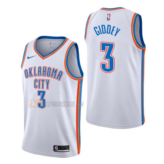 maillot josh giddey oklahoma city thunder de 3 homme blanc association edition 2023