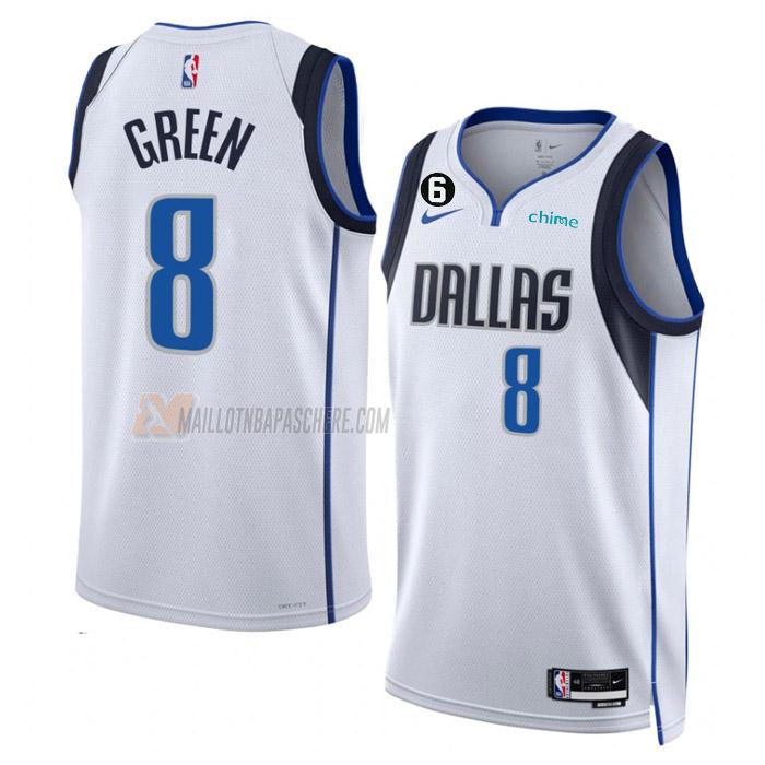 maillot josh green dallas mavericks de 8 homme blanc association edition 2023