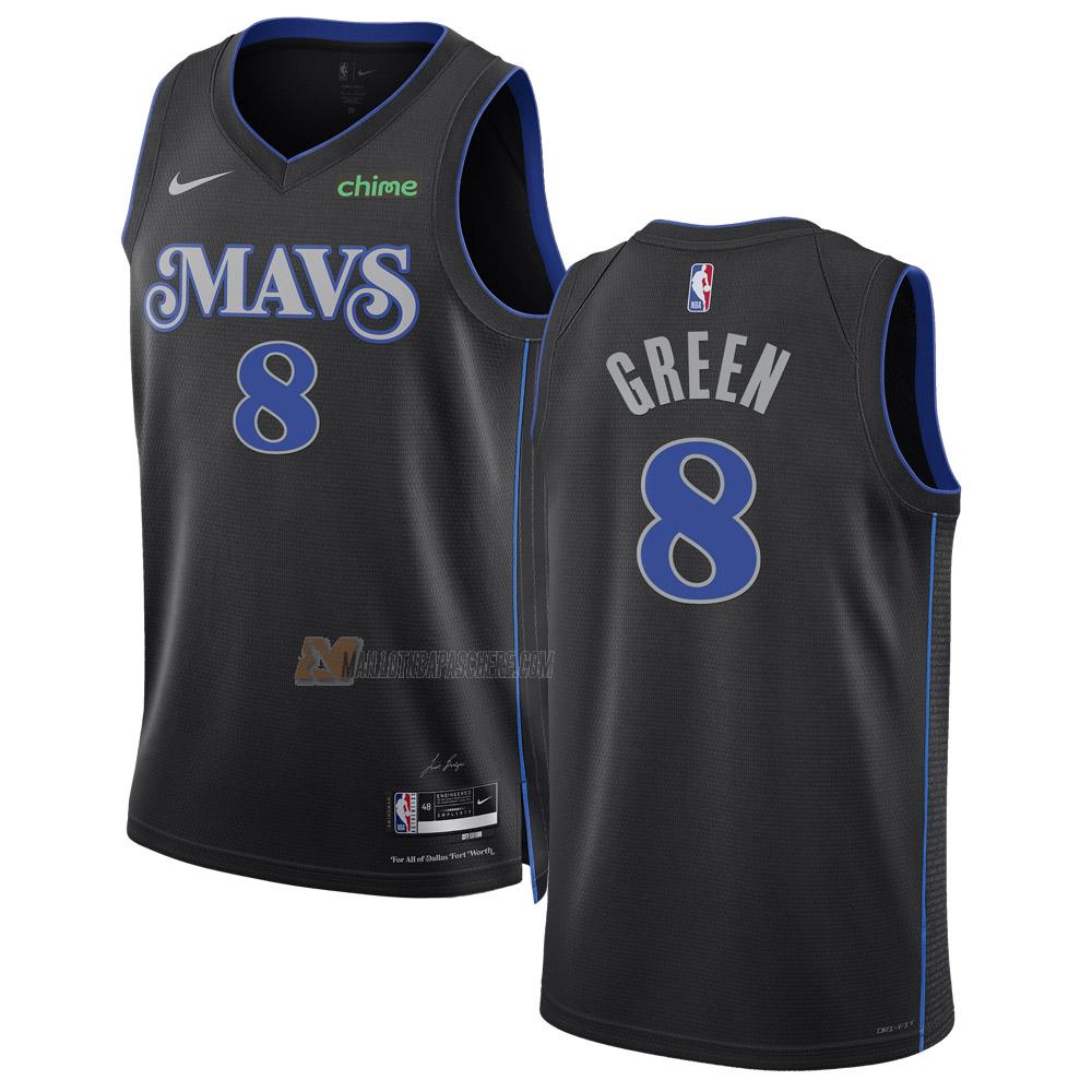 maillot josh green dallas mavericks de 8 homme noir city edition 2023-24