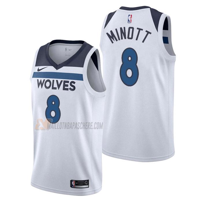 maillot josh minott minnesota timberwolves de 8 homme blanc association edition 2023