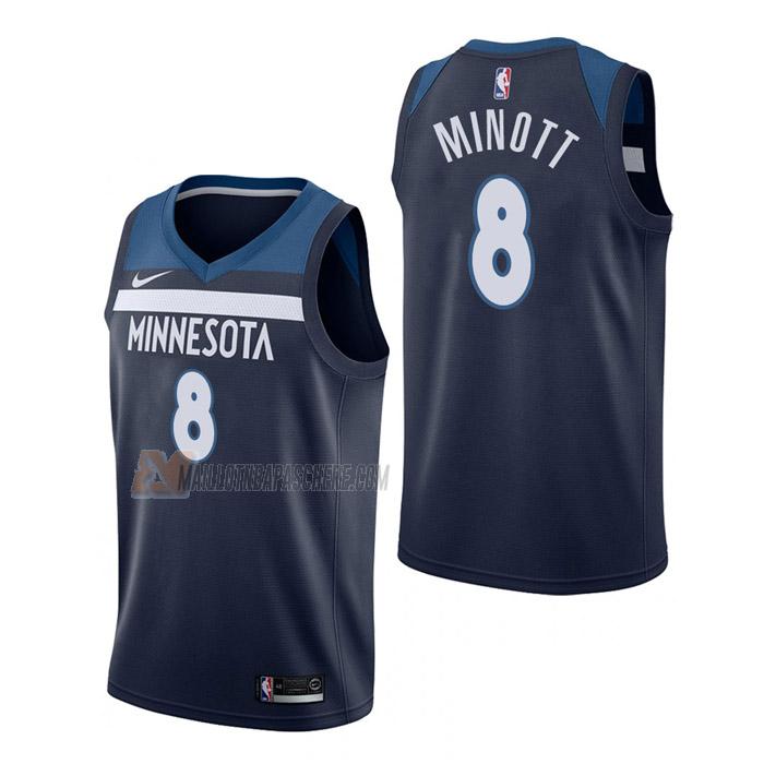 maillot josh minott minnesota timberwolves de 8 homme bleu marine icon edition 2023