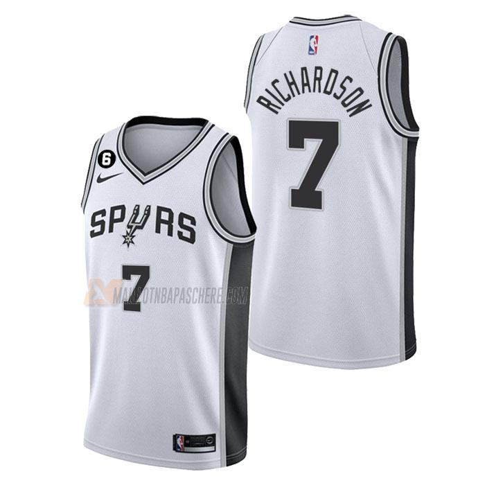 maillot josh richardson san antonio spurs de 7 homme blanc association edition 2023