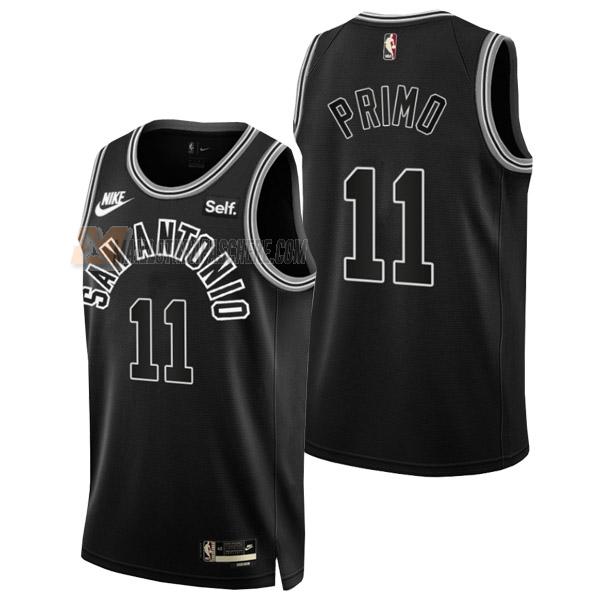 maillot joshua primo san antonio spurs de 11 homme noir classic edition 2023