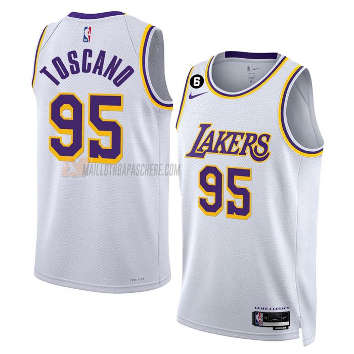 maillot juan toscano-anderson los angeles lakers de 95 homme blanc association edition 2023