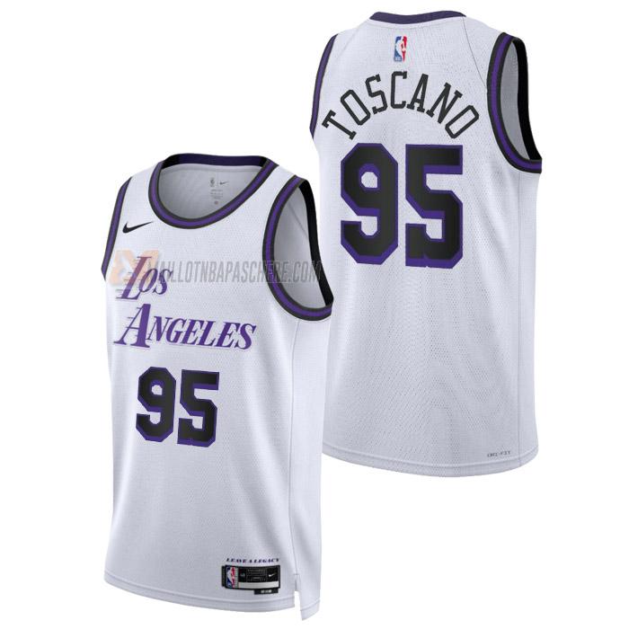 maillot juan toscano-anderson los angeles lakers de 95 homme blanc city edition 2023