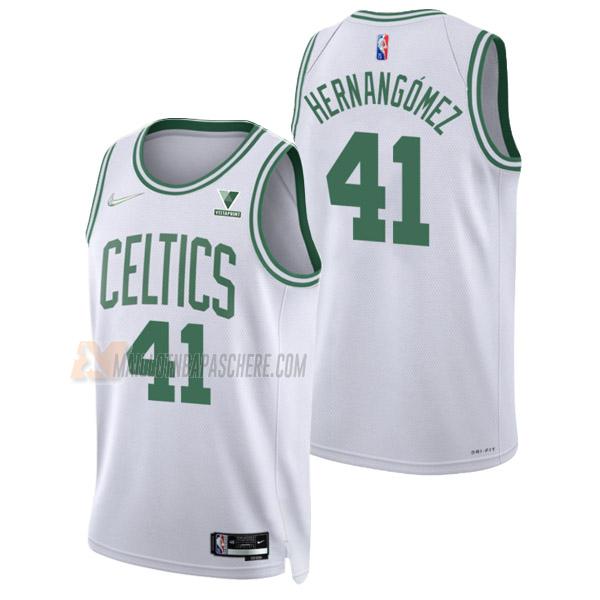 maillot juancho hernangomez boston celtics de 41 homme blanc association edition 2022