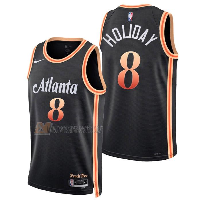 maillot justin holiday atlanta hawks de 8 homme noir city edition 2023