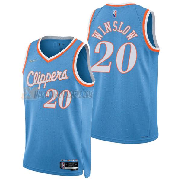 maillot justise winslow los angeles clippers de 20 homme bleu city edition 2022