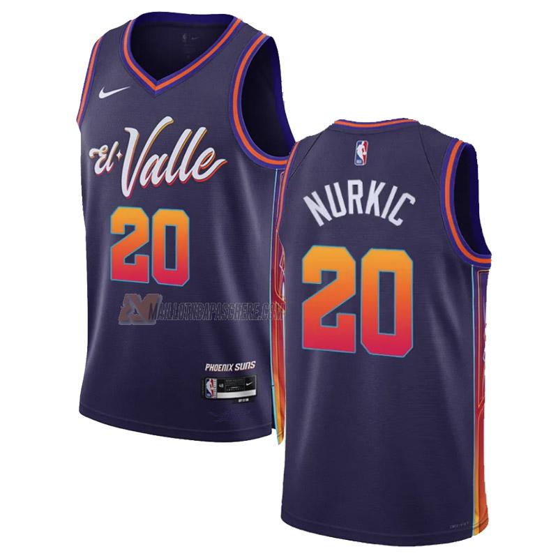 maillot jusuf nurkic phoenix suns de 20 homme violet city edition 2023-24