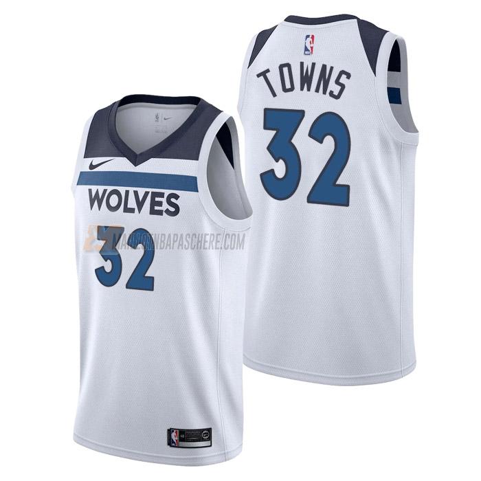 maillot karl-anthony towns minnesota timberwolves de 32 homme blanc association edition 2023