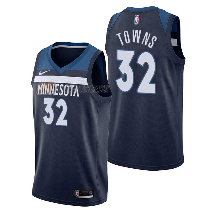 maillot karl-anthony towns minnesota timberwolves de 32 homme bleu marine icon edition 2023