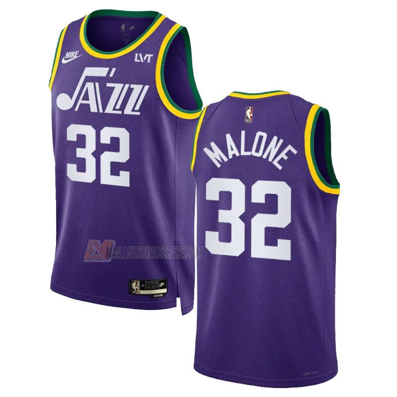 maillot karl malone utah jazz de 32 homme violet classic edition 2023-24