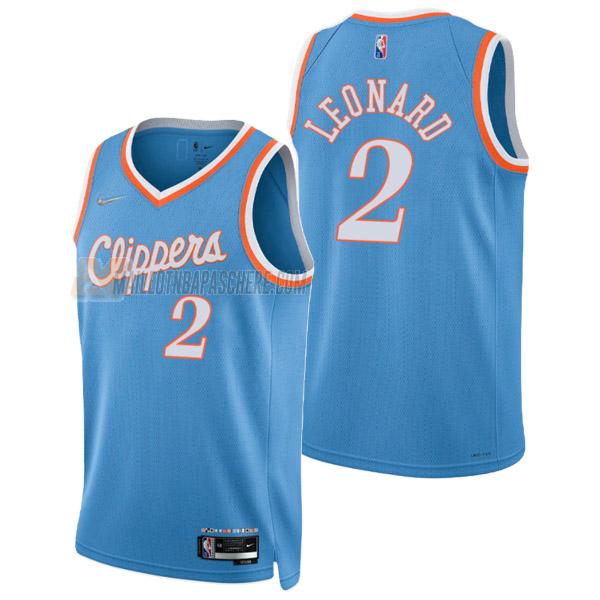 maillot kawhi leonard los angeles clippers de 2 homme bleu city edition 2022