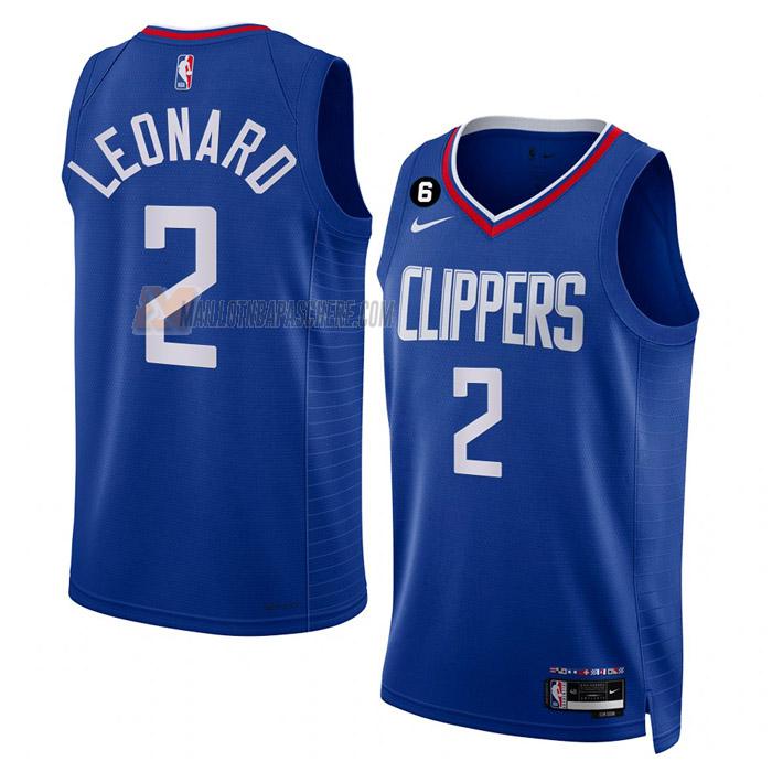 maillot kawhi leonard los angeles clippers de 2 homme bleu icon edition 2023