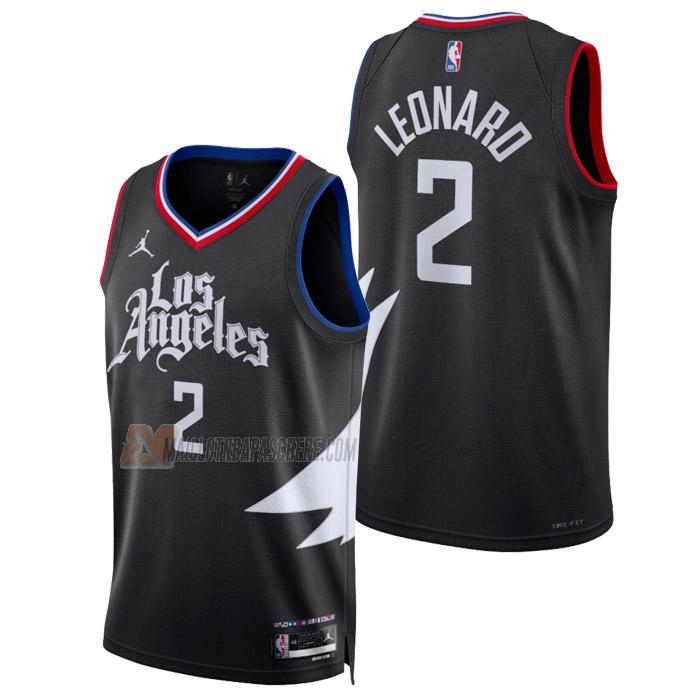 maillot kawhi leonard los angeles clippers de 2 homme noir statement edition 2023