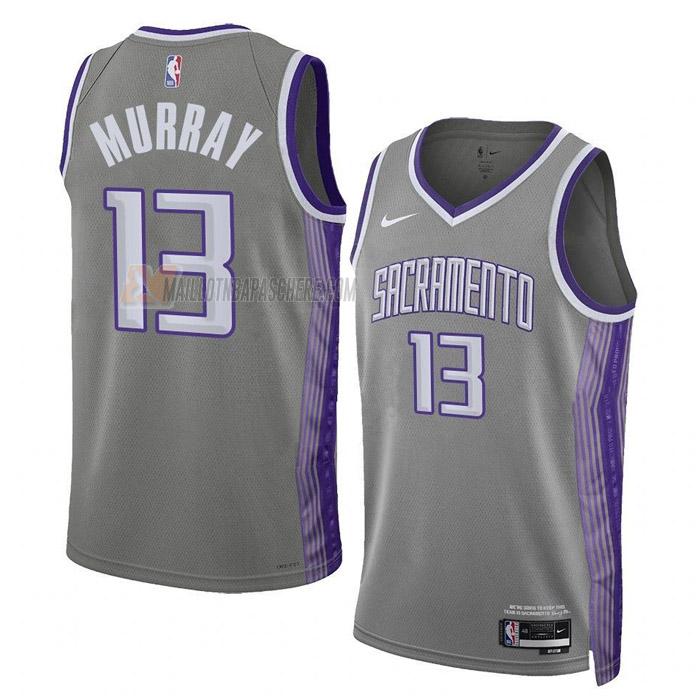 maillot keegan murray sacramento kings de 13 homme gris city edition 2023