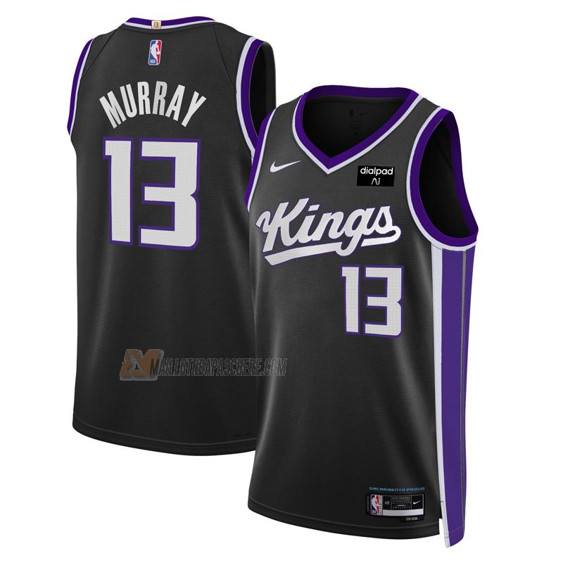 maillot keegan murray sacramento kings de 13 homme noir icon edition 2023-24