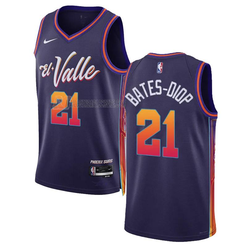 maillot keita bates-diop phoenix suns de 21 homme violet city edition 2023-24