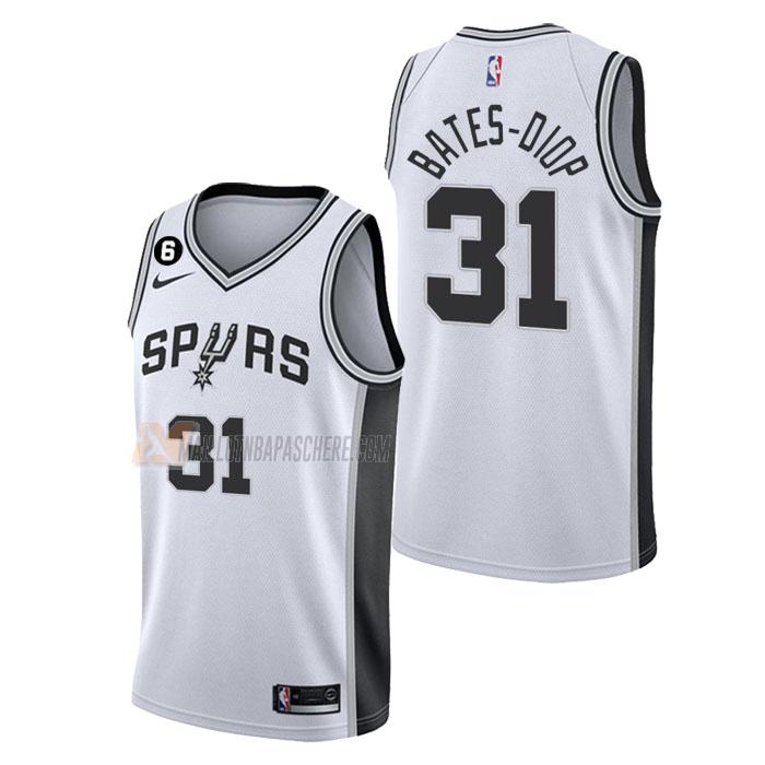 maillot keita bates-diop san antonio spurs de 31 homme blanc association edition 2023