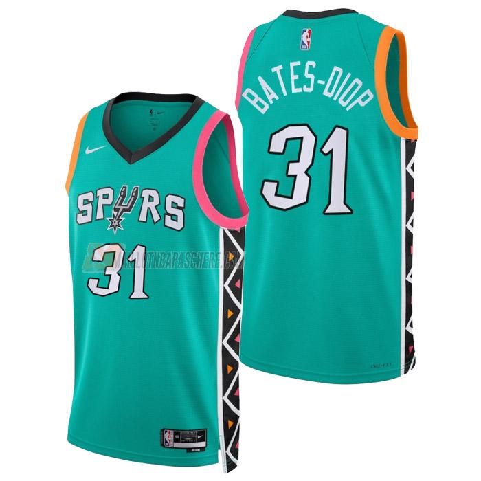 maillot keita bates-diop san antonio spurs de 31 homme sarcelle city edition 2023