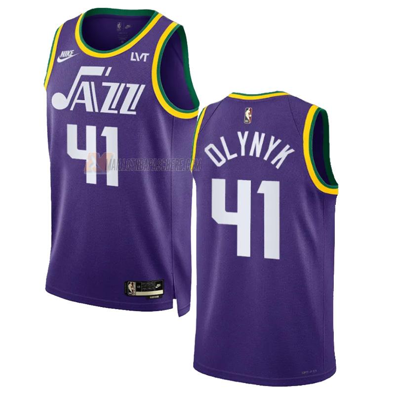 maillot kelly olynyk utah jazz de 41 homme violet classic edition 2023-24