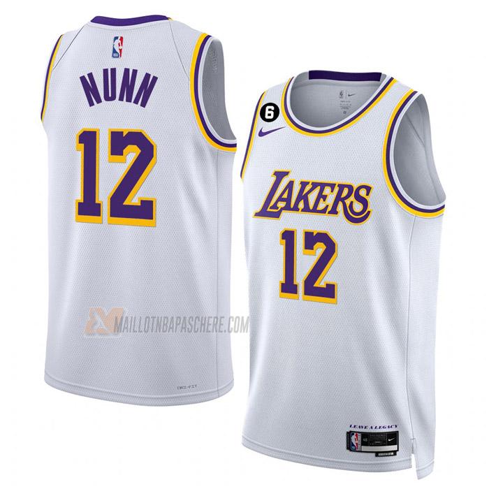 maillot kendrick nunn los angeles lakers de 12 homme blanc association edition 2023