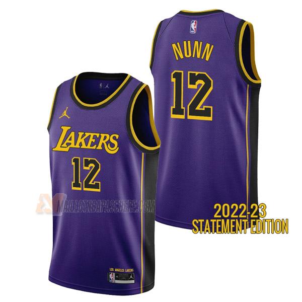 maillot kendrick nunn los angeles lakers de 12 homme mauve statement edition 2023