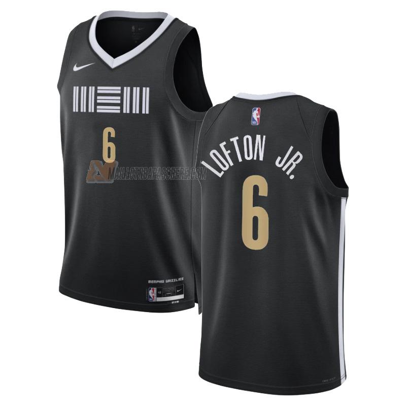 maillot kenneth lofton jr memphis grizzlies de 6 homme noir city edition 2023-24