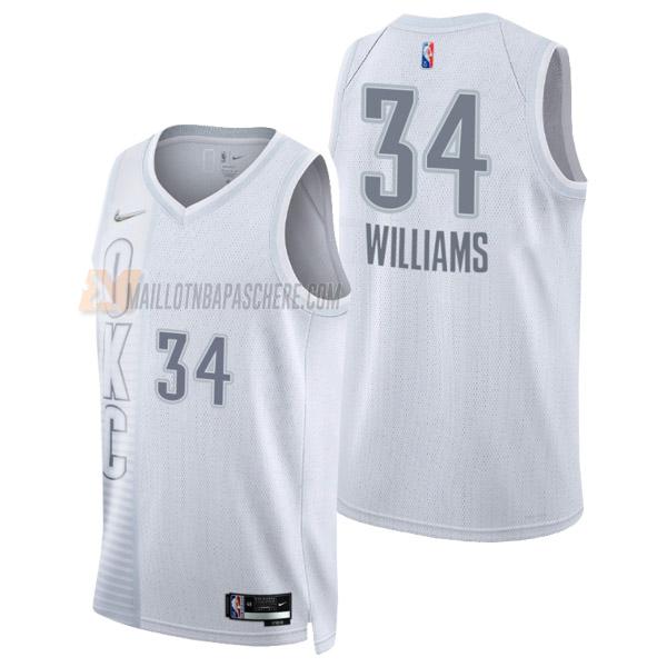 maillot kenrich williams oklahoma city thunder de 34 homme blanc city edition 2022