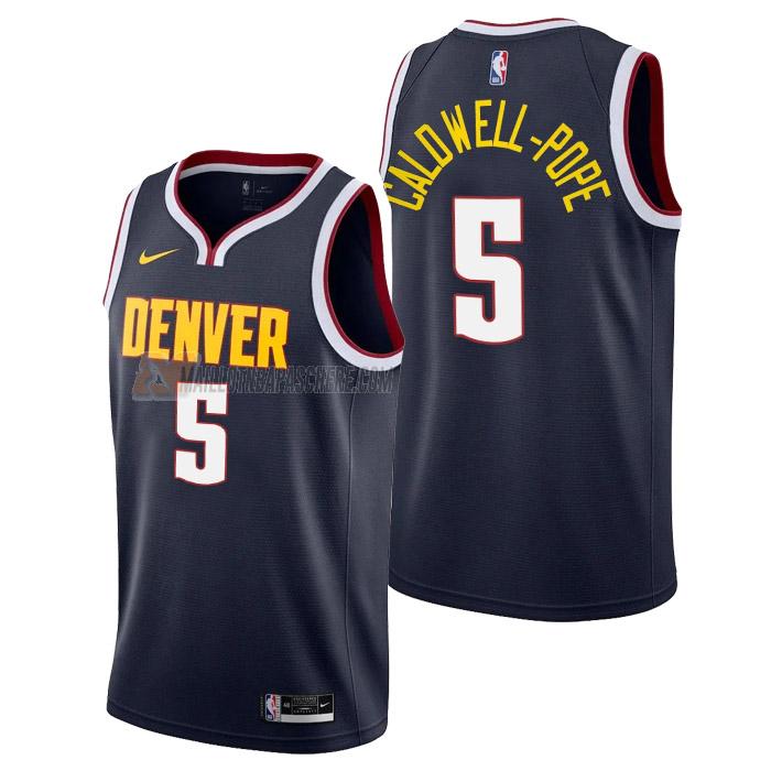 maillot kentavious caldwell-pope denver nuggets de 5 homme bleu marine icon edition 2023