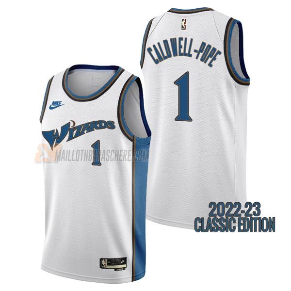 maillot kentavious caldwell-pope washington wizards de 1 homme blanc classic edition 2023