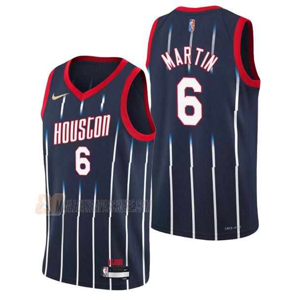 maillot kenyon martin jr houston rockets de 6 homme bleu city edition 2022