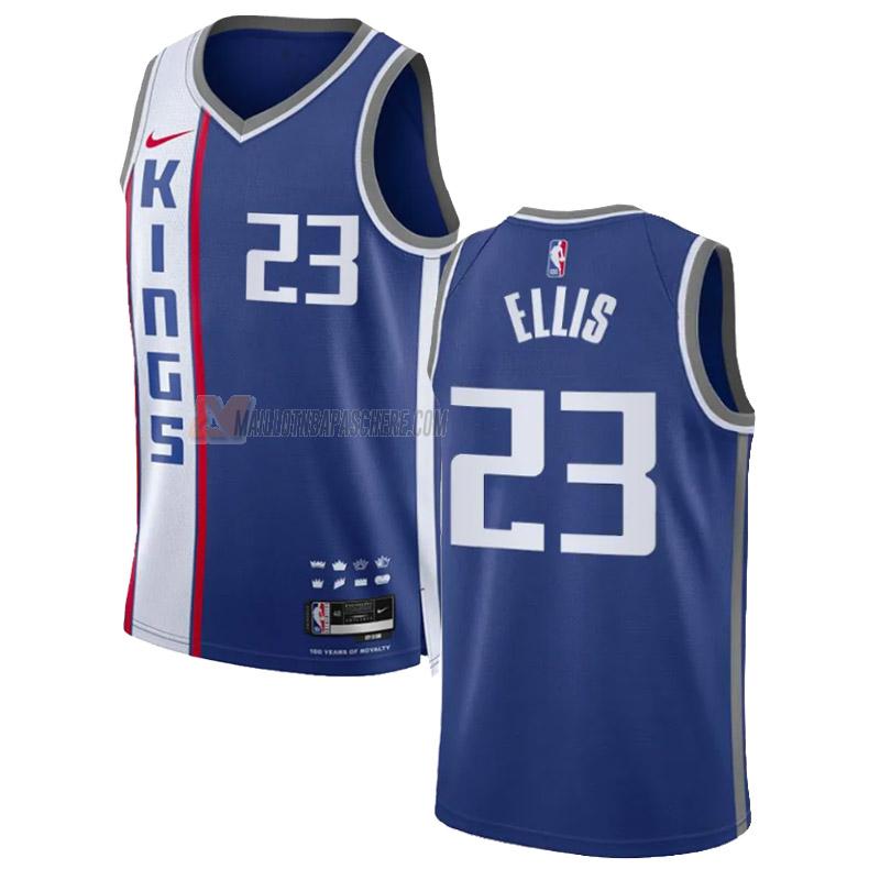 maillot keon ellis sacramento kings de 23 homme bleu city edition 2023-24