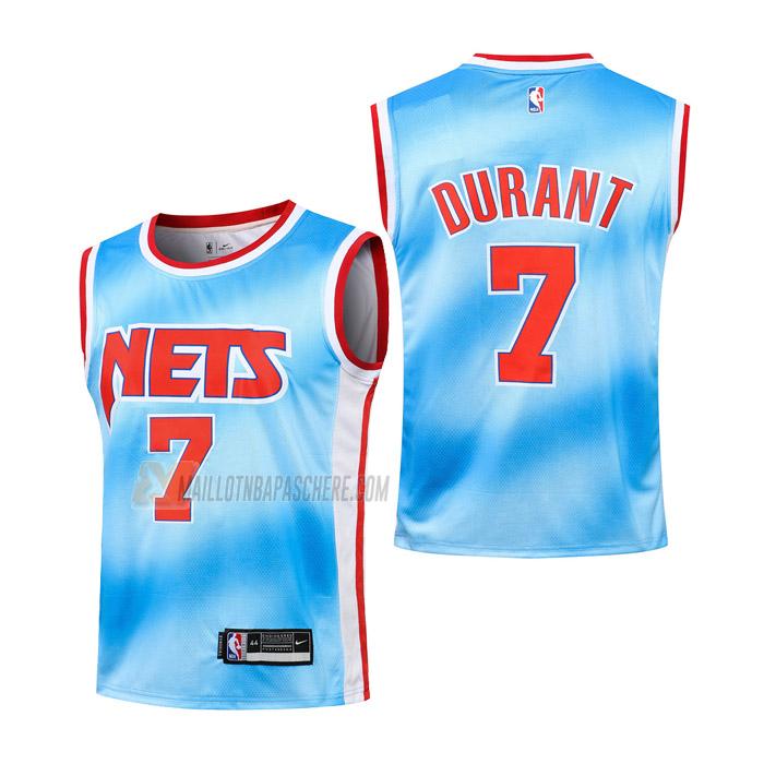 maillot kevin durant brooklyn nets de 7 enfant bleu classic edition 2021