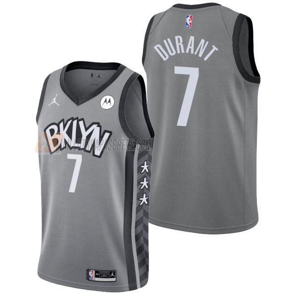 maillot kevin durant brooklyn nets de 7 homme gris statement edition 2022