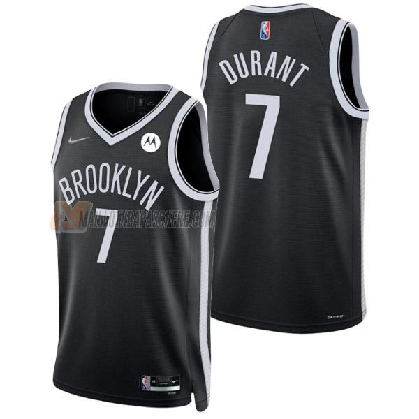 maillot kevin durant brooklyn nets de 7 homme noir icon edition 2022