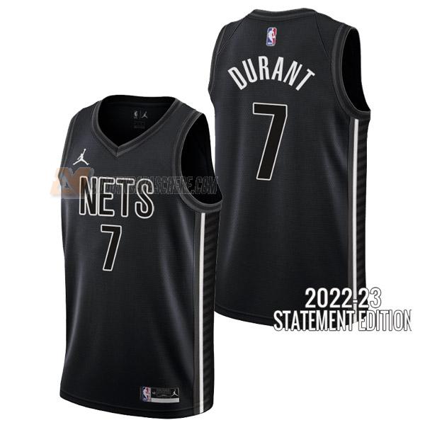 maillot kevin durant brooklyn nets de 7 homme noir statement edition 2023