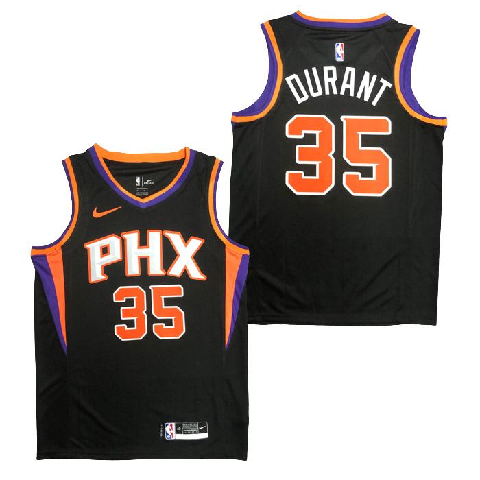 maillot kevin durant phoenix suns de 35 homme noir statement edition 2019