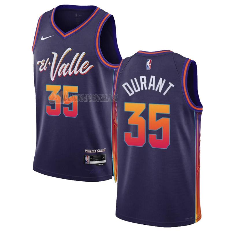 maillot kevin durant phoenix suns de 35 homme violet city edition 2023-24