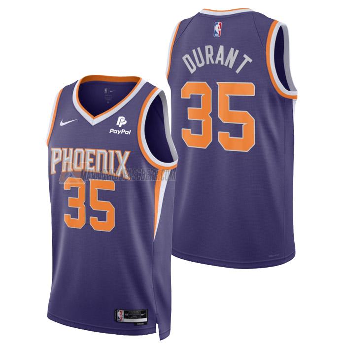 maillot kevin durant phoenix suns de 35 homme violet icon edition 2023