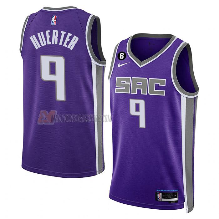 maillot kevin huerter sacramento kings de 9 homme mauve icon edition 2023