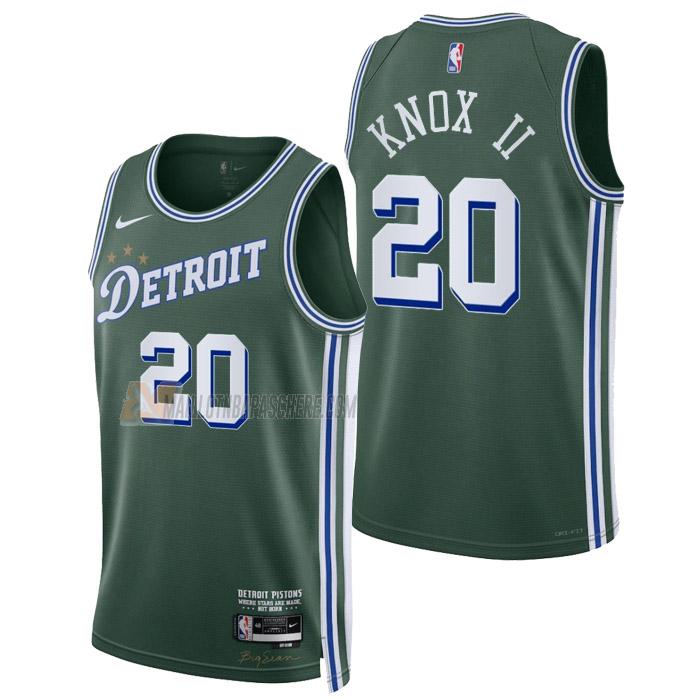 maillot kevin knox ii detroit pistons de 20 homme vert city edition 2023