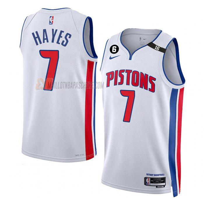 maillot killian hayes detroit pistons de 7 homme blanc association edition 2023