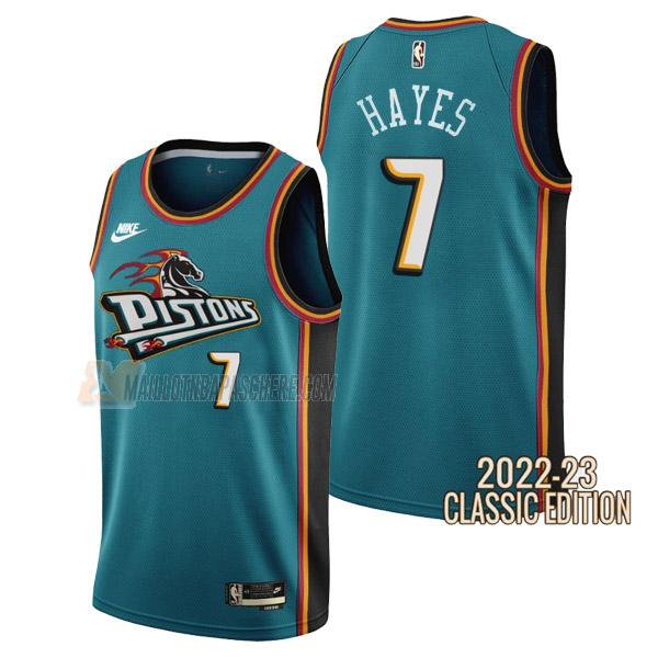 maillot killian hayes detroit pistons de 7 homme sarcelle classic edition 2023