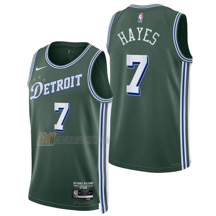 maillot killian hayes detroit pistons de 7 homme vert city edition 2023