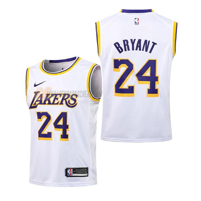 maillot kobe bryant los angeles lakers de 24 enfant blanc association edition 2023