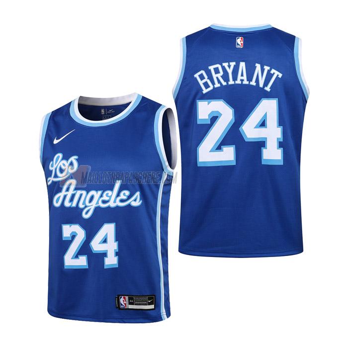 maillot kobe bryant los angeles lakers de 24 enfant bleu classic edition 2021