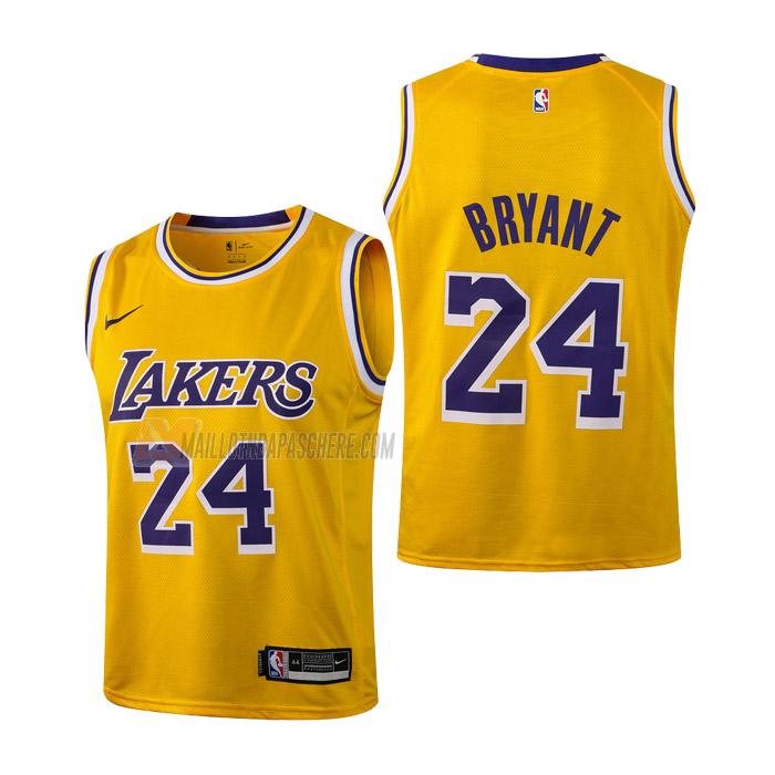 maillot kobe bryant los angeles lakers de 24 enfant jaune icon edition 2023